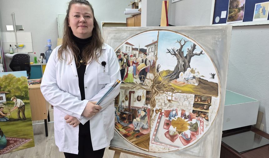 Türk aile yapısı yağlı boya tablolarıyla ölümsüzleşiyor