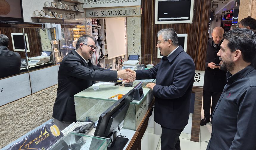 Vali Yılmaz Taşbaşı Kuyumcular Çarşısını Gezdi