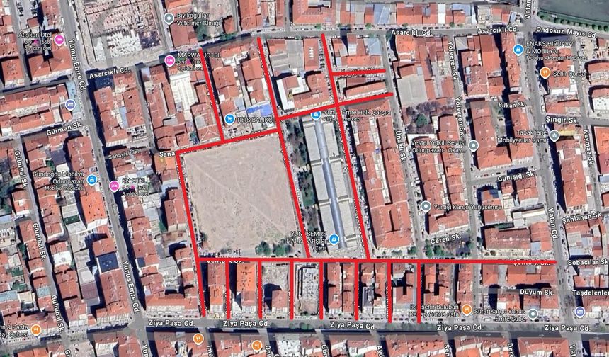 Bazı Sokaklar Geçici Olarak Trafiğe Kapatılacak