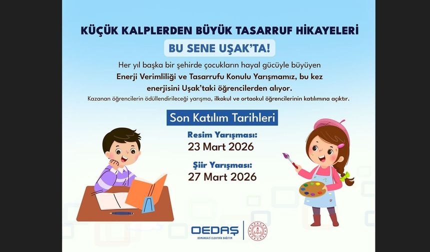 OEDAŞ’ın Geleneksel Şiir Ve Resim Yarışması Bu Yıl Uşak’ta