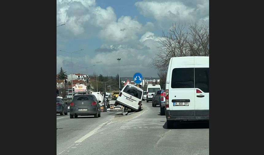 Eskişehir’de çevre yolunda korkutan kaza