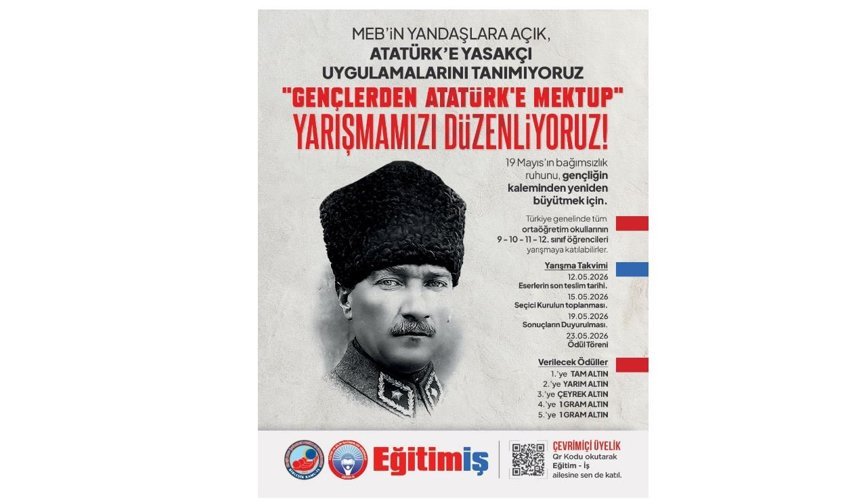 Okulların Kapılarını Gerici Vakıflara Açan Bakanlık "Gençlerden Atatürk’e Mektup” Yarışmasını İstemiyor