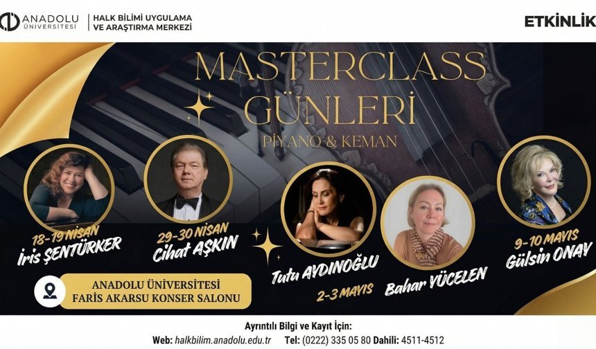 Dünyaca ünlü sanatçıların yer alacağı “Masterclass Günleri” başlıyor