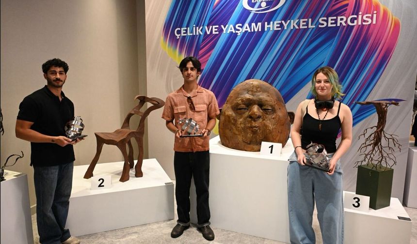 GSF öğrencilerinden Çelik ve Yaşam Heykel Yarışması'nda büyük başarı