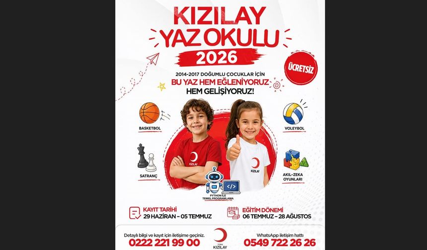 Türk Kızılay Eskişehir İl Merkezi’nden Ücretsiz Yaz Spor Okulları