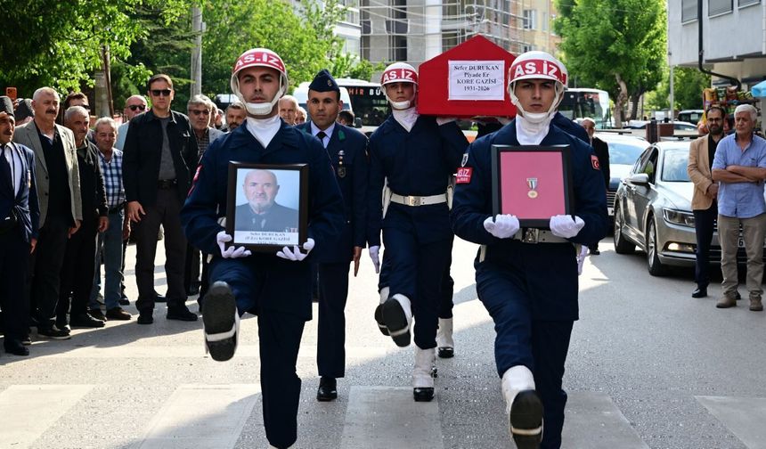 Kore Gazisi Durukan dualarla son yolculuğuna uğurlandı.