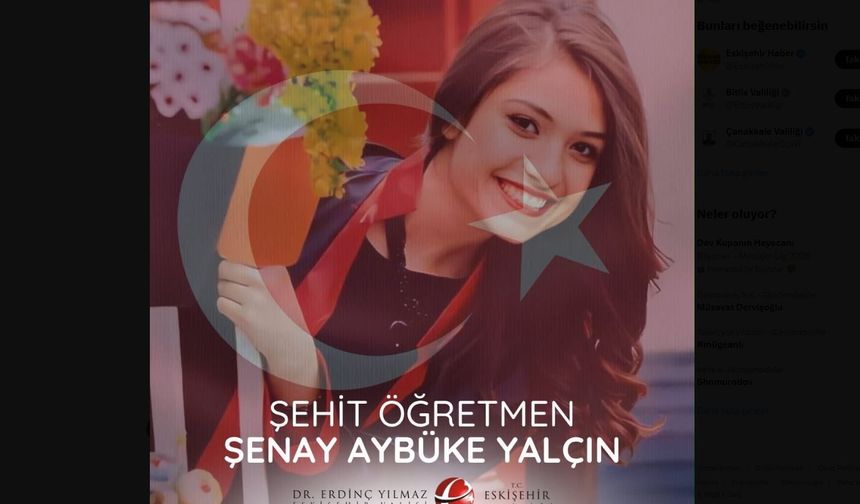 Vali Yılmaz Şehit Aybüke Öğretmeni Unutmadı