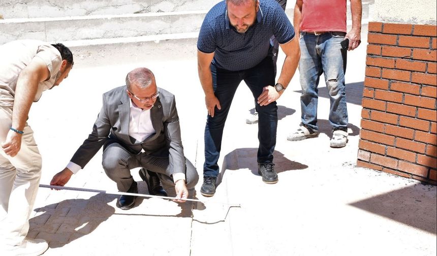 Müdür Aydın Mithat Körler Müzik Ortaokulu İnşaatını İnceledi