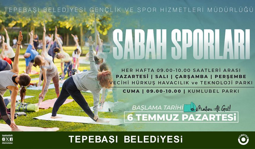 Tepebaşı’nda Sabah Sporu Yeniden Başlıyor