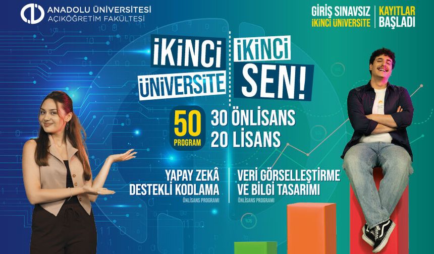 Anadolu Üniversitesi İkinci Üniversite Başvuruları Başladı