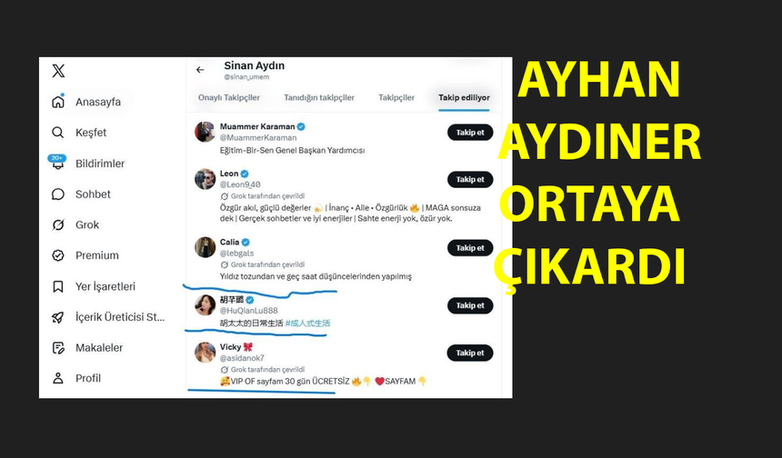 Sinan Aydın Artık Cinsel İçerikli Hesapları Takip Etmiyor!