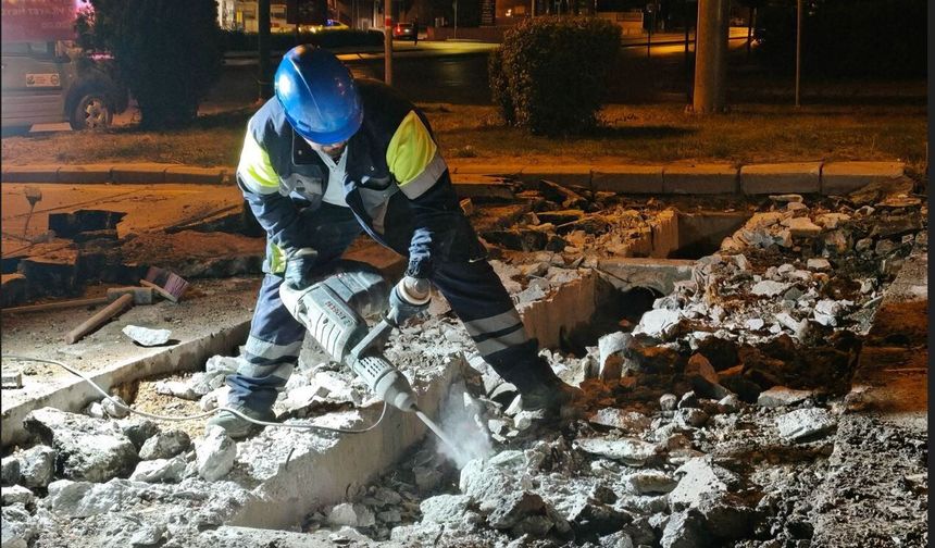 ESKİ Ekipleri Altyapı İçin Gece Mesaisinde