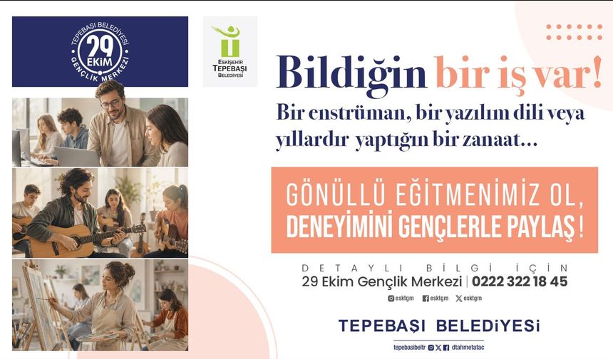 29 Ekim Gençlik Merkezi’nde Gönüllü Eğitmen Çağrısı
