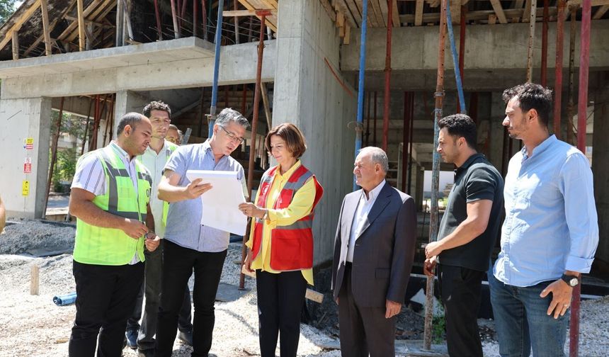 Başkan Ayşe Ünlüce Sazova Çocuk Evi İnşaatını Yerinde İnceledi