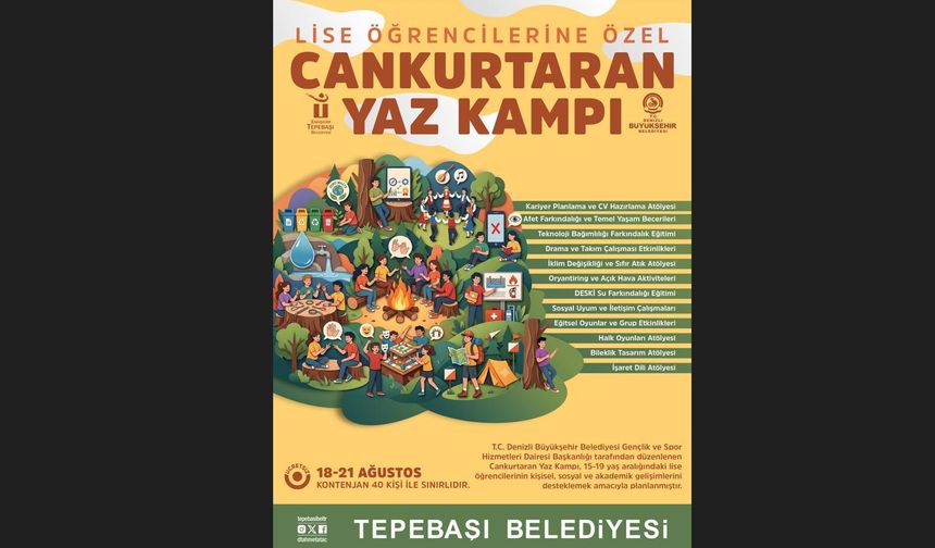 Lise Öğrencilerine Cankurtaran Yaz Kampı