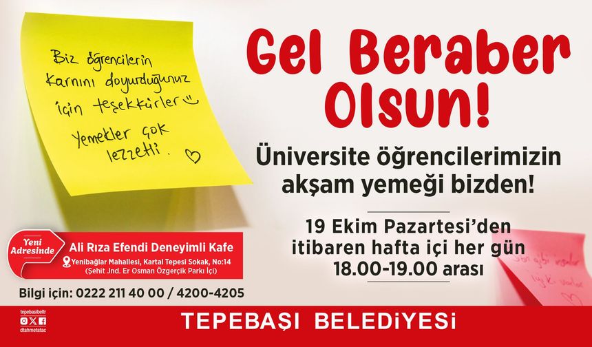 Başkan Ataç; “Üniversiteli Gençleri Akşam Yemeğine Bekliyoruz”